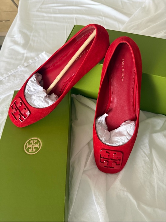 Tory Burch Shoes - Tory Burch Georgia Ballet Red Flats